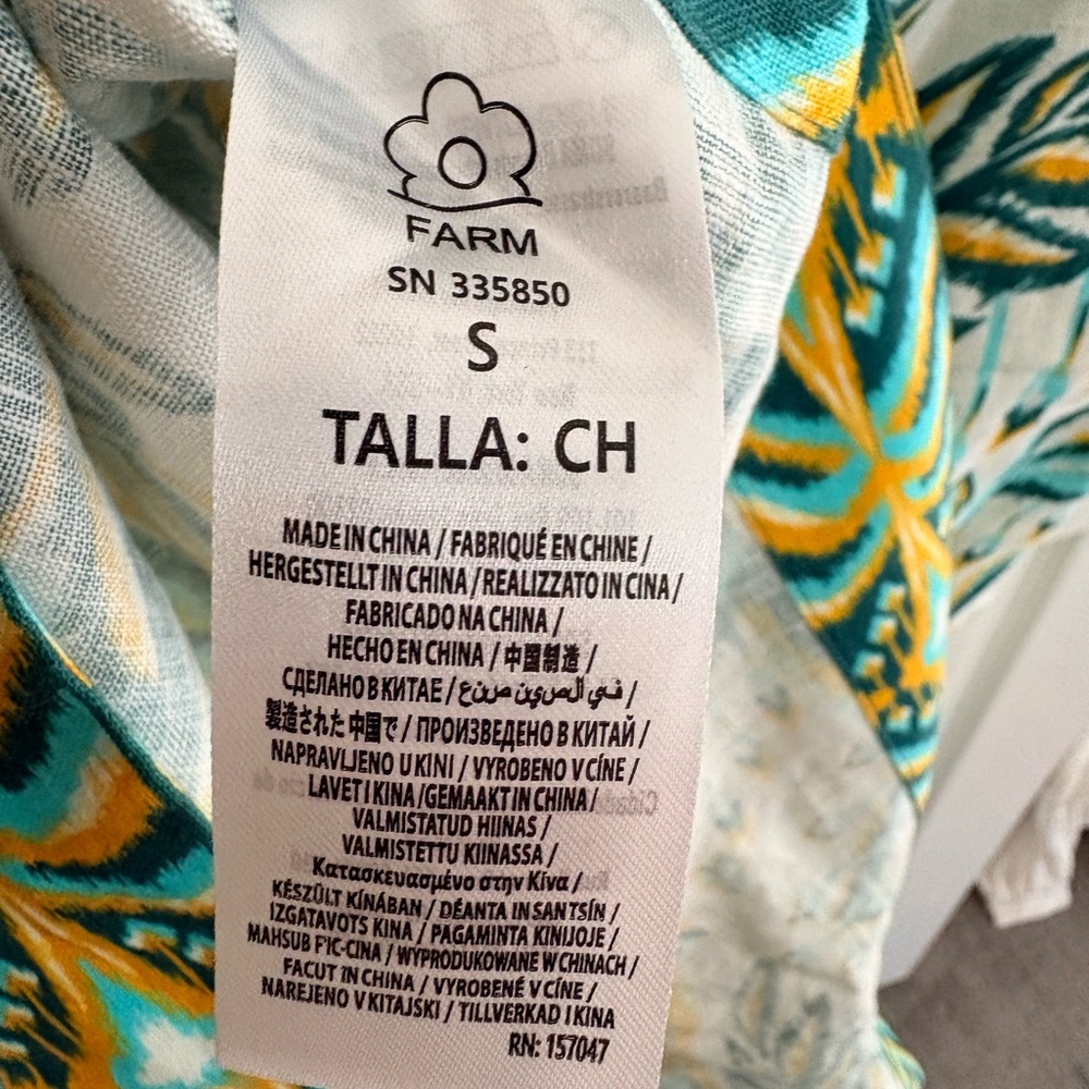NWT FARM Rio Vibrant Green and Yellow Midi Dress - Picture 7 of 8